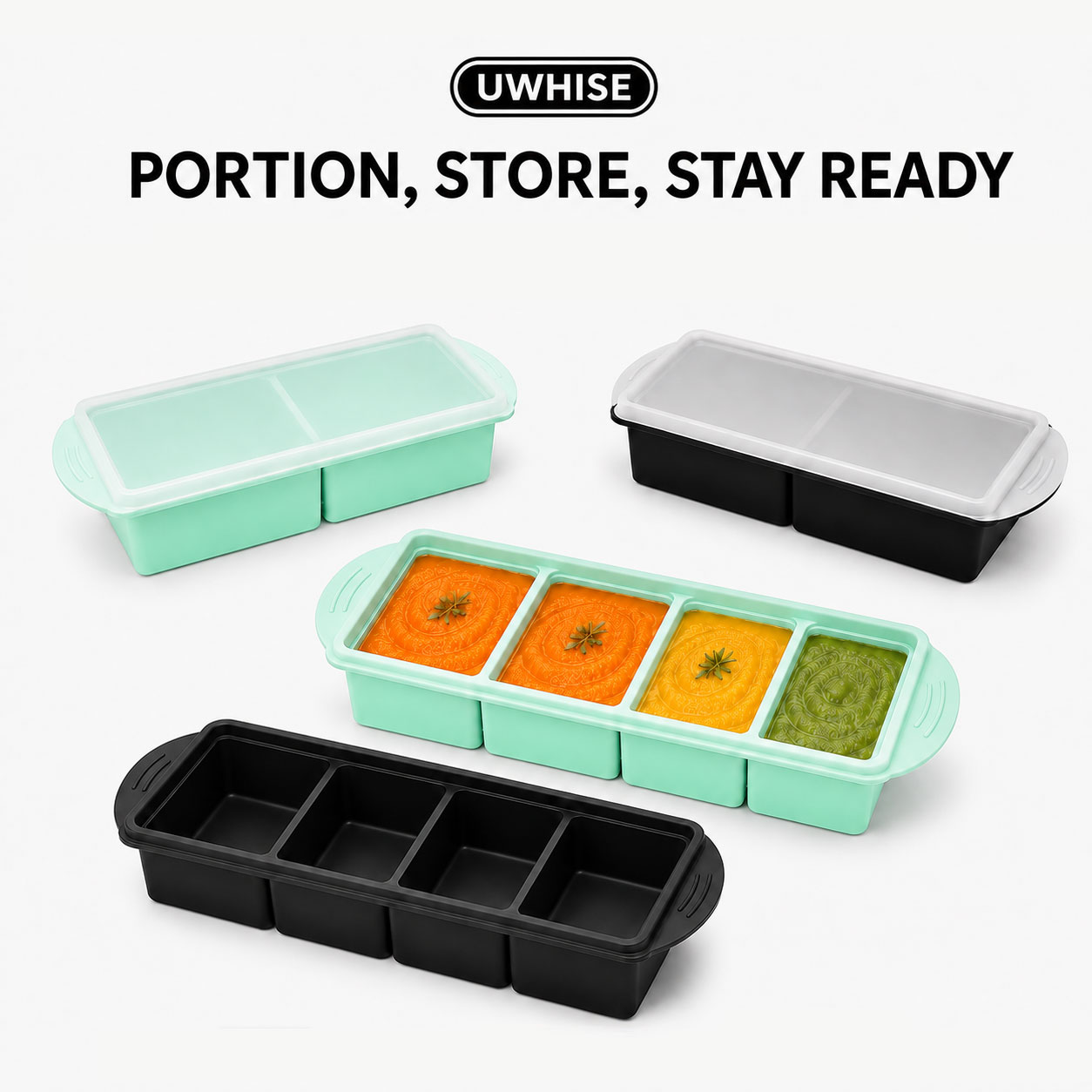 Meal Prep Oatmeal - Uwhise Silikon Çorba Dondurma Tepsisi Bebek