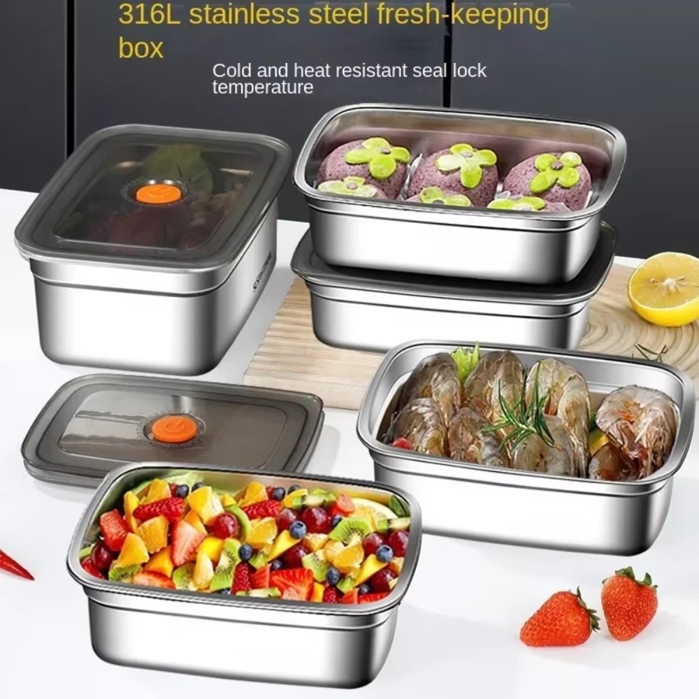 Meal Prep Freezer - Paslanmaz Çelik Kamp Öğle Yemeği Kutusu