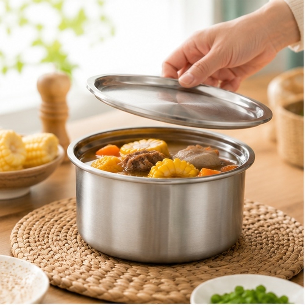 Meal Prep Plan - 304 Paslanmaz Çelik Kapaklı Ramekin, Buharda