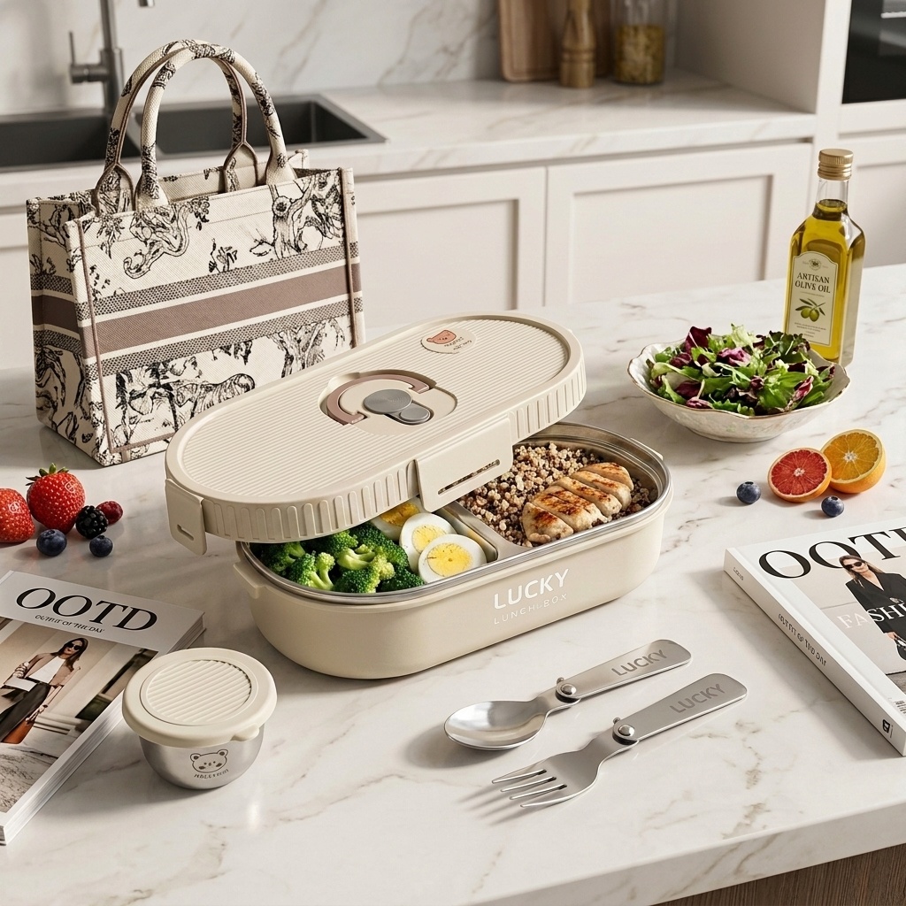 Meal Prep Plan - Mikrodalgada kullanılabilir 304 paslanmaz çelik bento