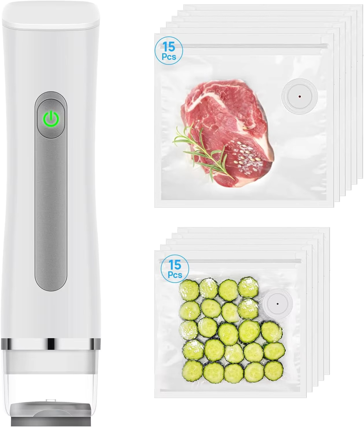 Meal Prep Vacuum Seal - Görsel Su Depolama Tanklı Gıda Vakum