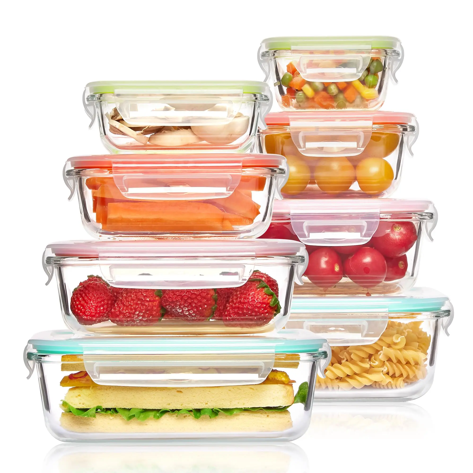 Meal Prep Glass - Cam Öğle Yemeği Kutusu Gıda Saklama