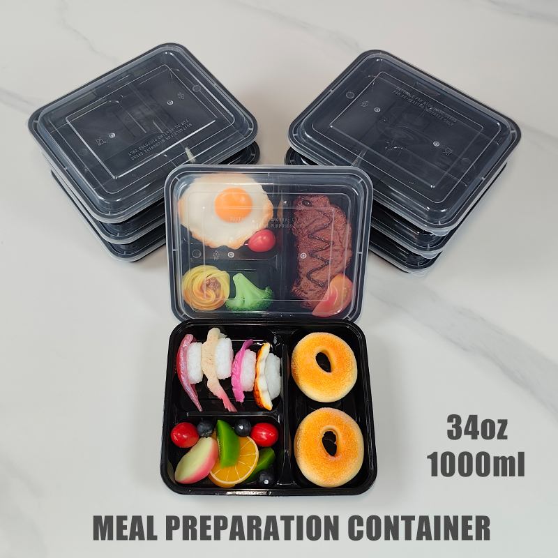 Meal Prep For Office - 3 Bölmeli 34 Oz/1000 Ml, 12/35