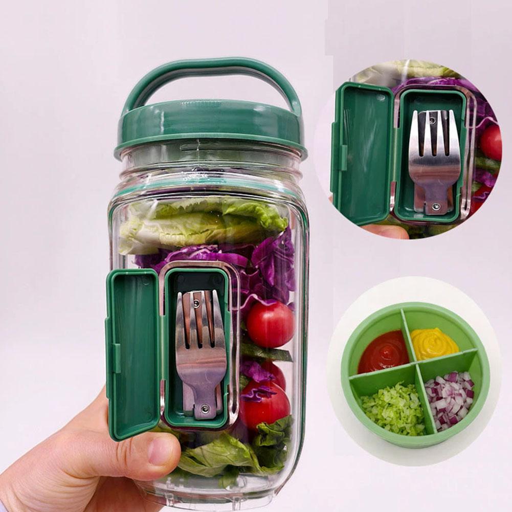 Taşınabilir Salata Kabı, Çatal - Meal Prep For Office incelemesi ve fiyatı