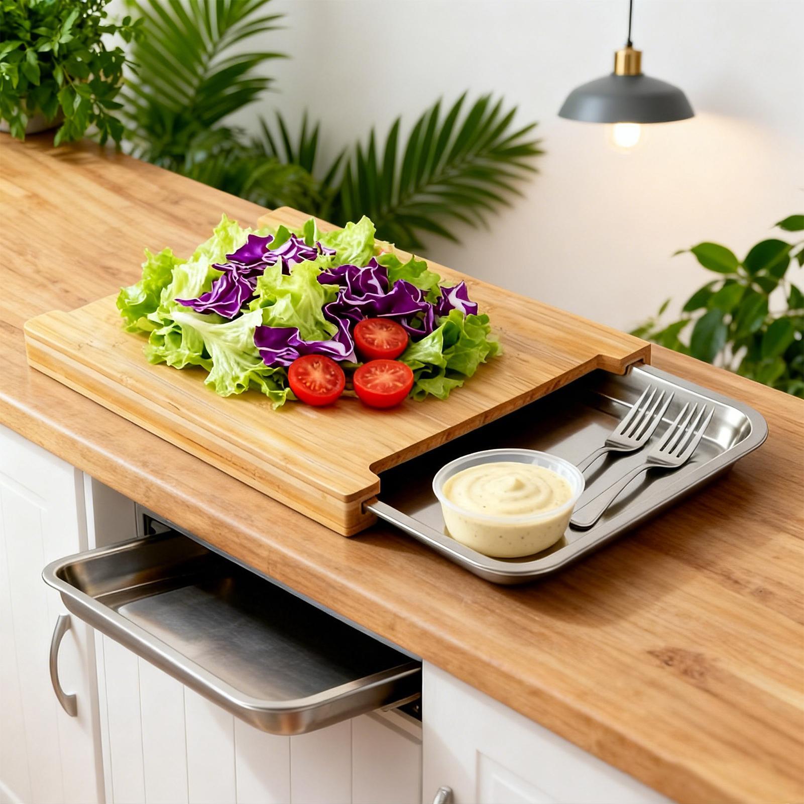 Mutfak İçin Kaymaz Ahşap Kesme - Meal Prep Veggie incelemesi ve fiyatı