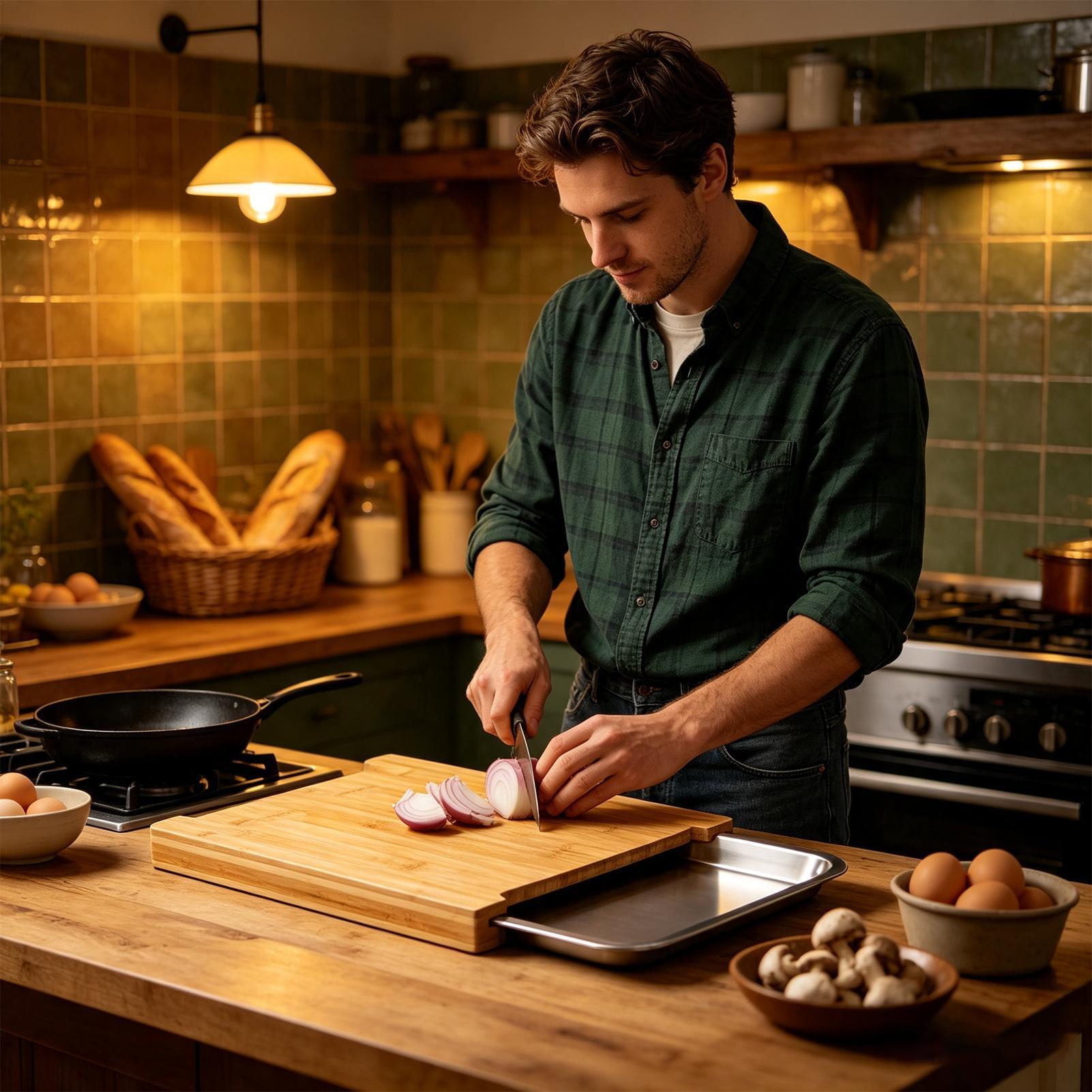 Mutfak İçin Kaymaz Ahşap Kesme - Meal Prep Veggie incelemesi ve fiyatı