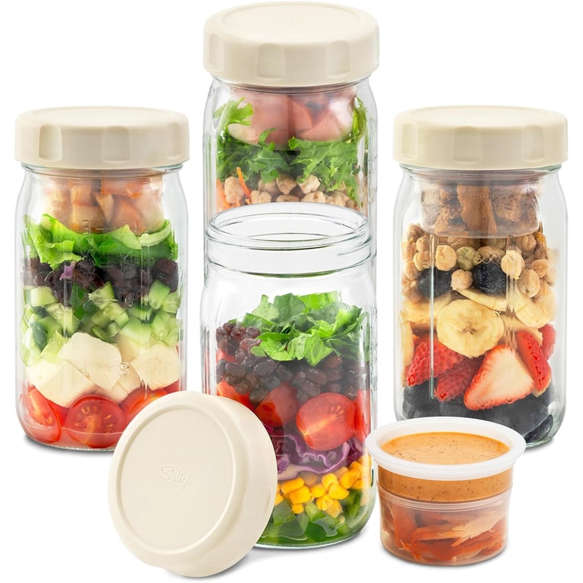 A67T YENİ 4'lü Cam Salata Kava - Meal Prep Glass incelemesi ve fiyatı