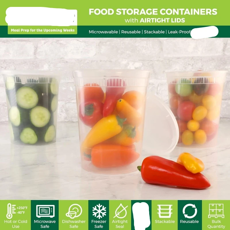 [24 Set] 8oz-32 Oz plastik Del - Meal Prep Freezer incelemesi ve fiyatı