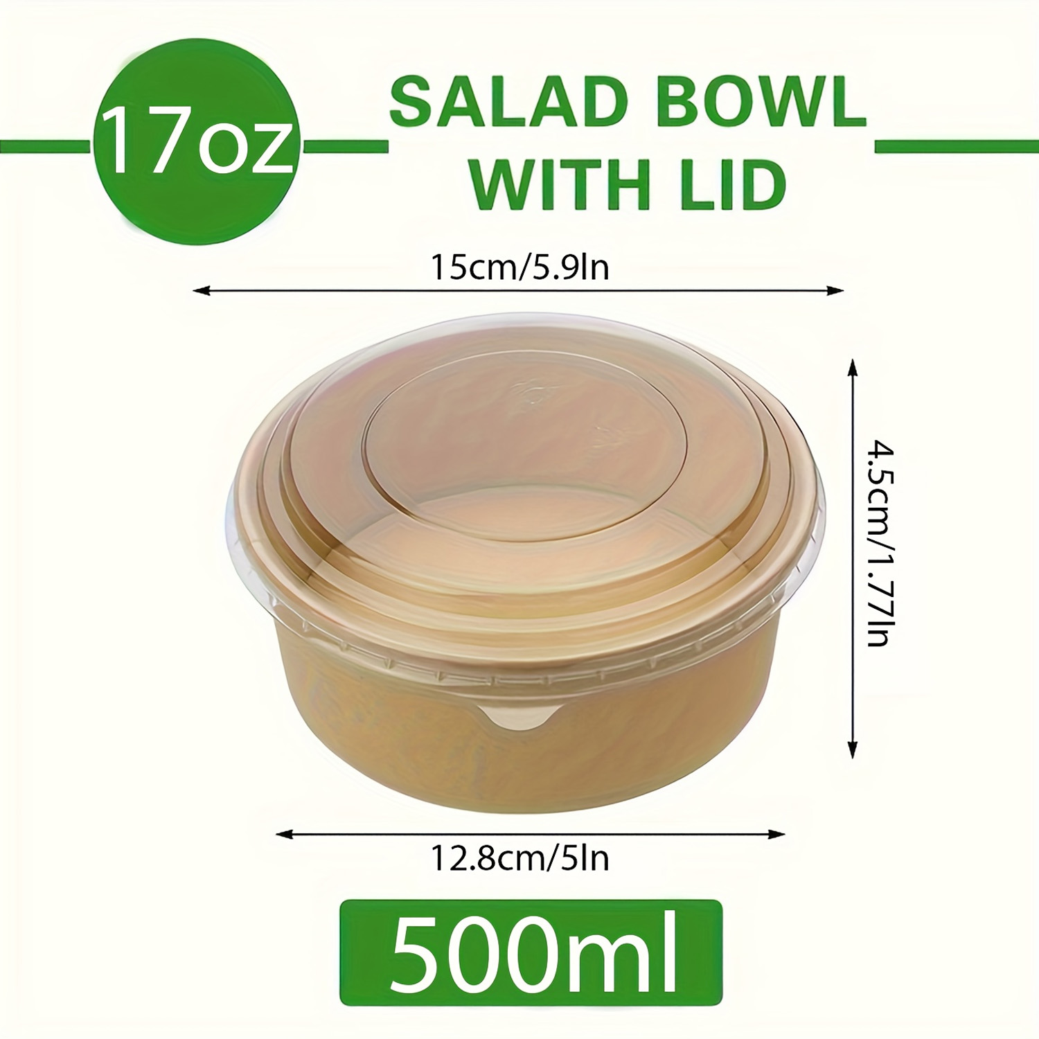 17Oz/500Ml 25/50'li Paket Kapa - Meal Prep Plan incelemesi ve fiyatı